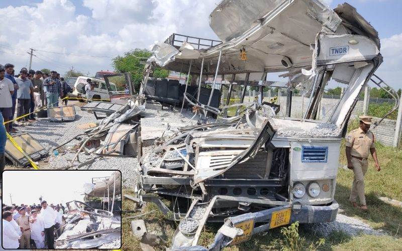  تلنگانہ چیوڑلہ: بس ٹرک حادثہ کی مجسٹریل انکوائری کا حکم 